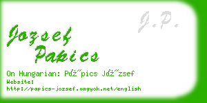 jozsef papics business card